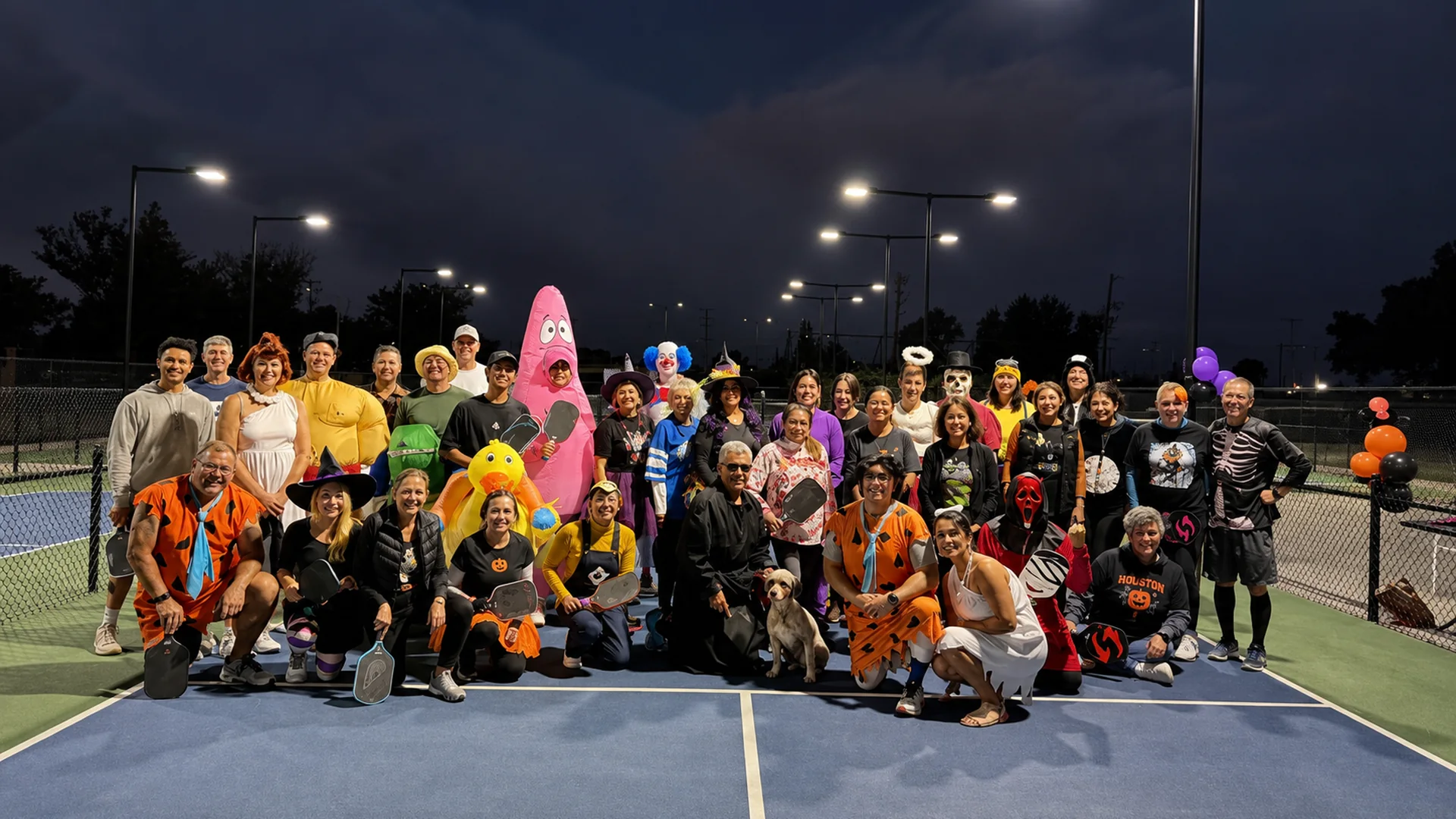 Players in costume at the 2025 Haunted Paddle Night